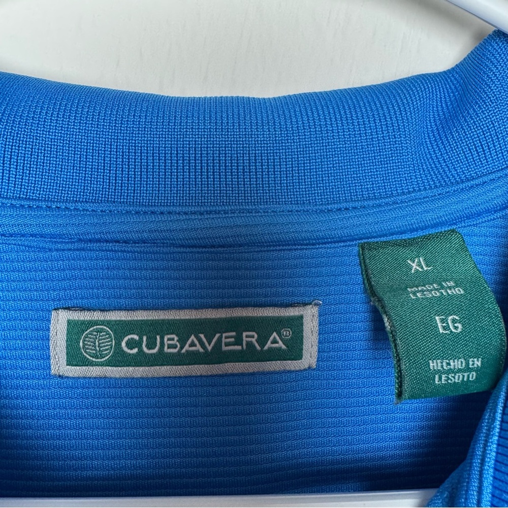 Cubavera Men’s X-Large Blue Polo Shirt 100% Polyester Golf Casual - Picture 4 of 6